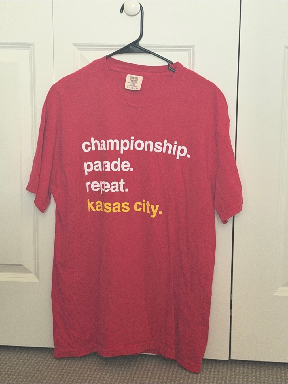 Comfort Colors Red Kansas City Championship Tee